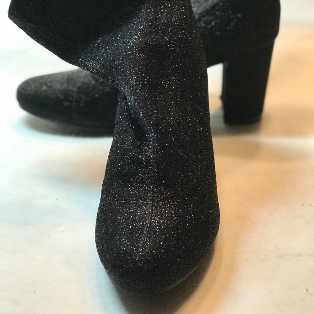 Top Moda - NWOT, Sparkle Black Stretch Booties 10